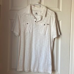 Men’s Rock & Republic White Polo Size Small